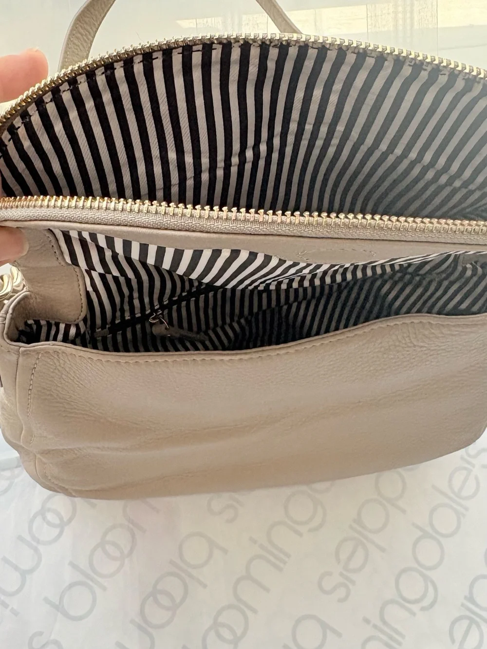 NWT Kate Spade Cobble Hill Penny Leather Shoulder Bag Oyster Gray PXRU2736